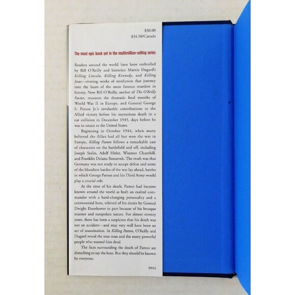 Killing Patton by Bill O'Reilly Martin Dugard 1st Edition 2014 Hardcover Jacket - Picture 3 of 5